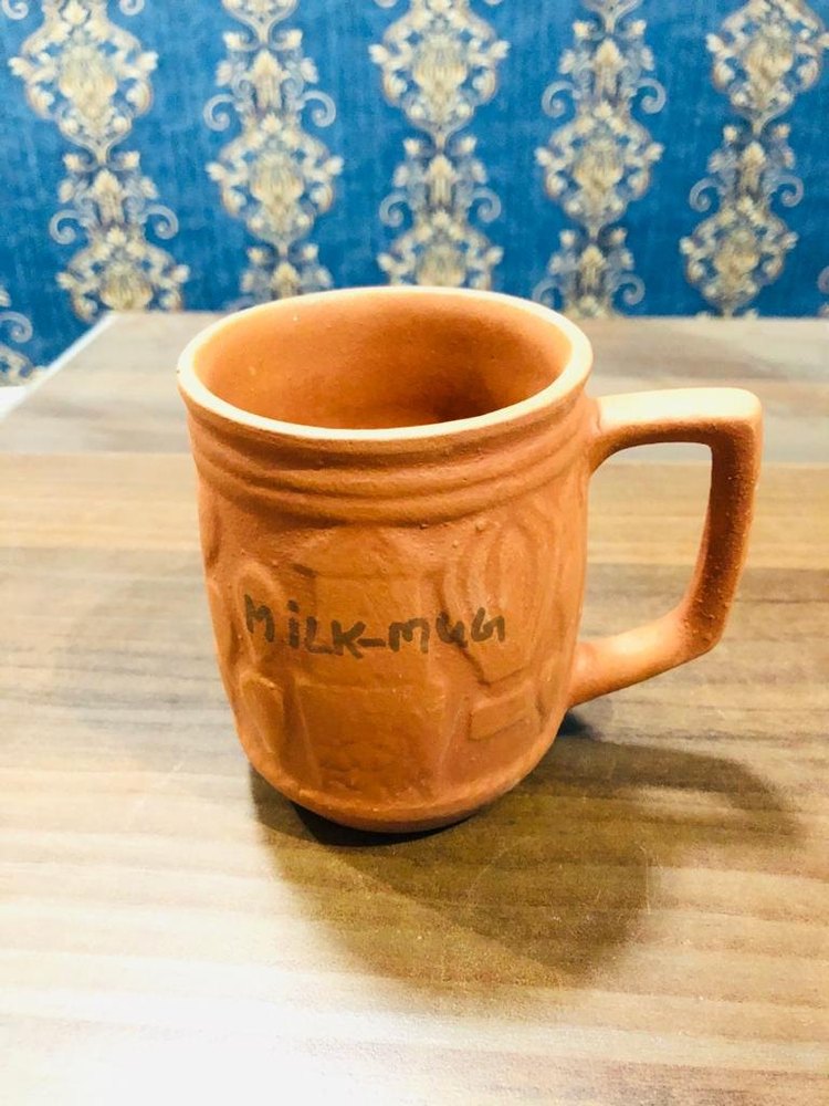 Brown Round Terracotta Milk Mug, For Home, Capacity: 250 Ml