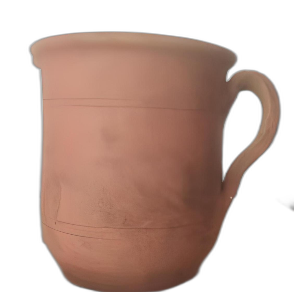 Brown Round Terracotta Clay Mug, Capacity: 500ml, Size/Dimension: 6inch