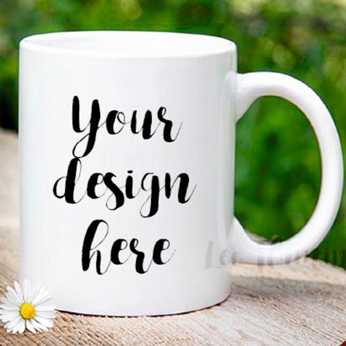 Ceramic Plain Promotional White Coffee Mug, Size: 11oZ