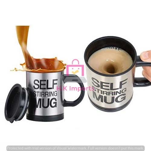 Round Plastic Self Stirring Mug, For Home, Capacity: 350 ml