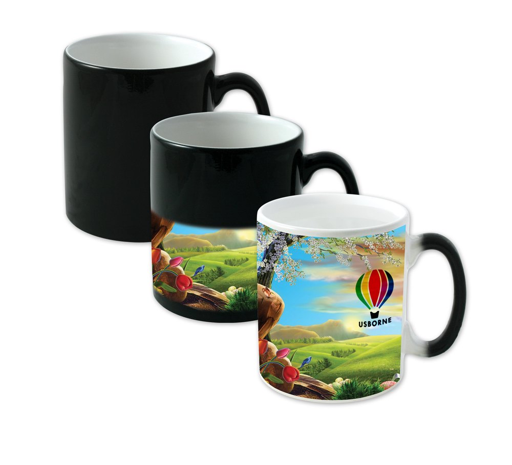 Ejebo Black Colour Changing Coffee Mug, Usage: Home, Office