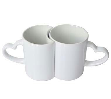 imported White Sublimation Couple Mug, For promostionl