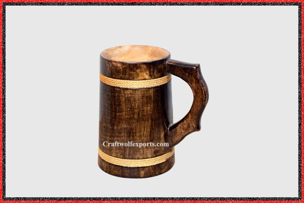 Rope Wood Beer Mug