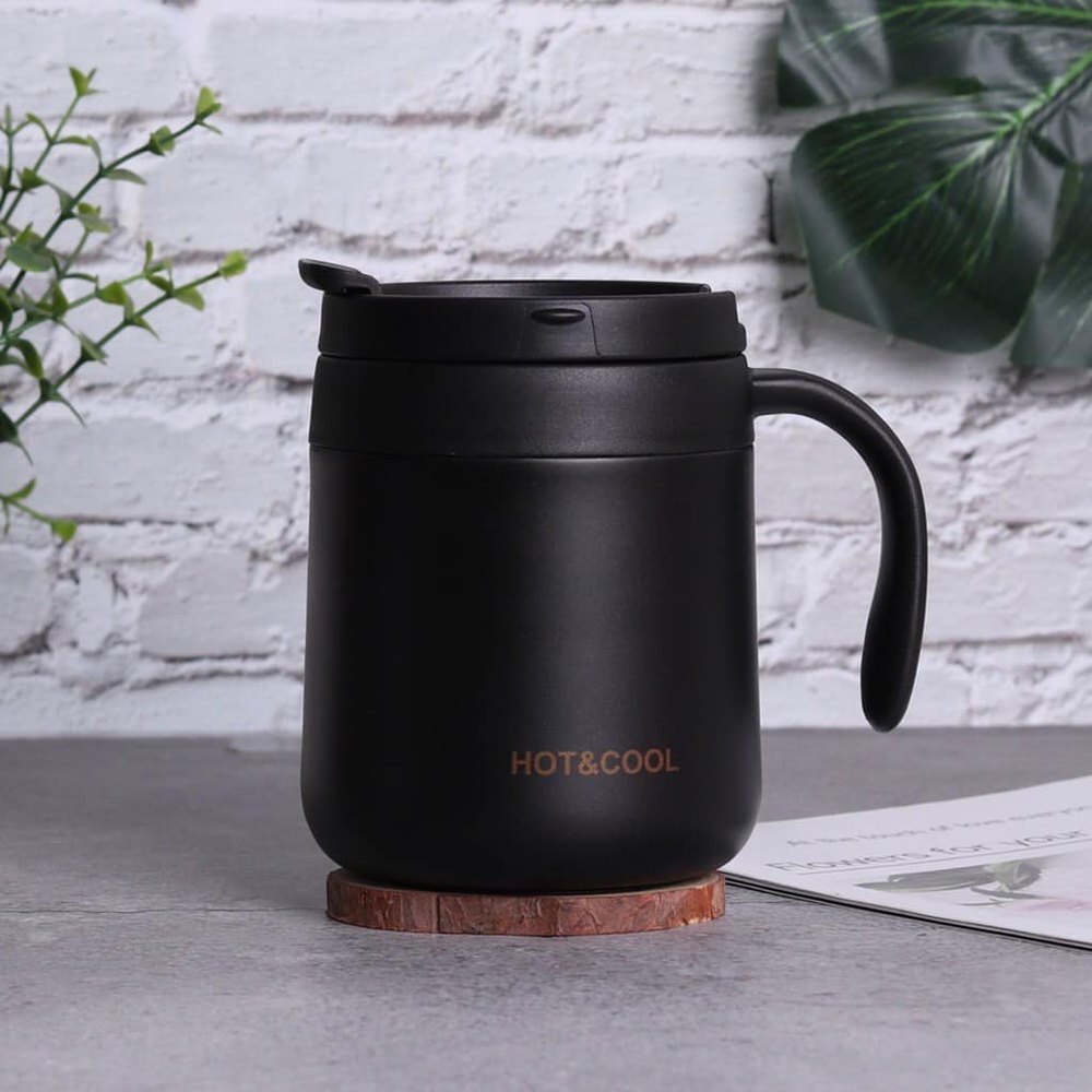 Black Printed SS Double Wall Coffee Mug, For Gifting, Capacity: 250ml