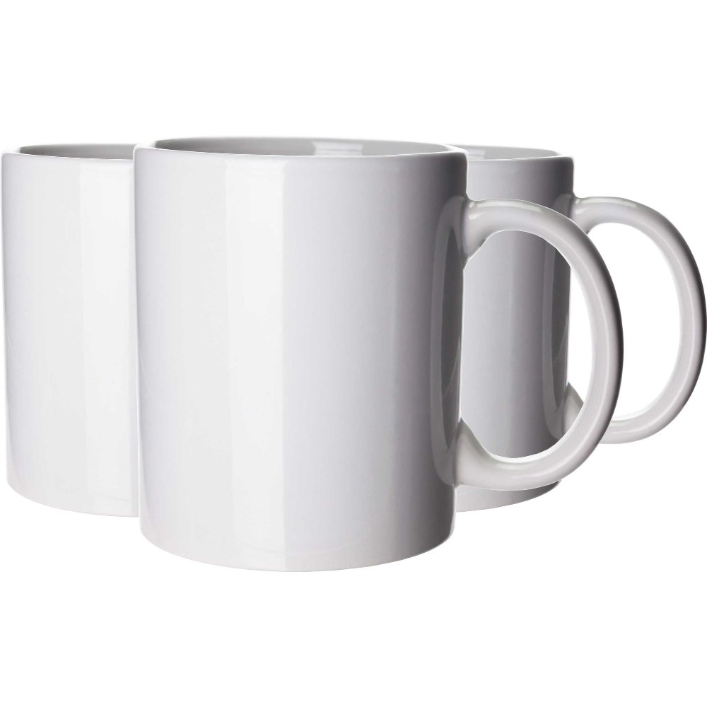 White Ceramic Sublimation Mugs, Size: 11oz