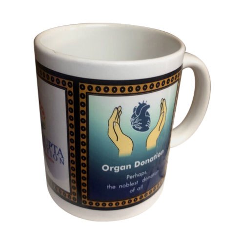 Round White Porcelain Coffee Mug