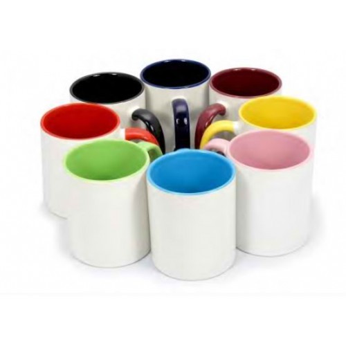 Sublimation Inner Color Ceramic Mug, Size: 11oz