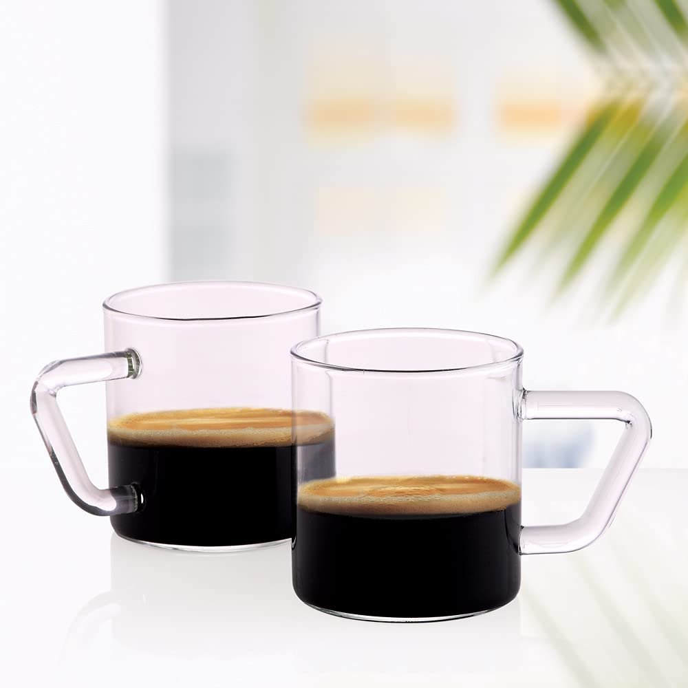 Borosil Glass Espresso Classic (120 ml) - Coffee Mug, Transparent