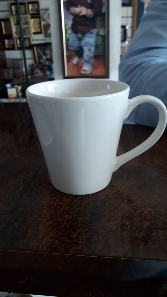 White Round Conical Mug, For Home