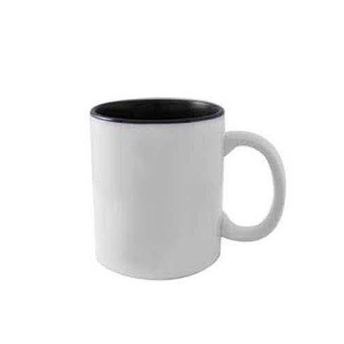 UVAJ Black and White 6 Ounce Ceramic Mug, Capacity: 170 Ml, For Personal Use, Gifting Purpose