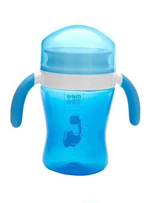 Blue Plastic Mee Mee Baby Mug, For Home, Capacity: 240ml