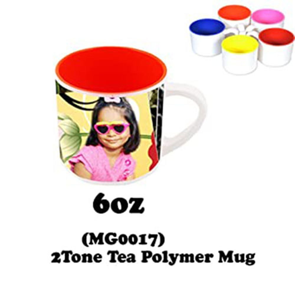 Printed Plastic 2 Tone Polymer Tea Mug, For Gifting, Capacity: 350 Ml
