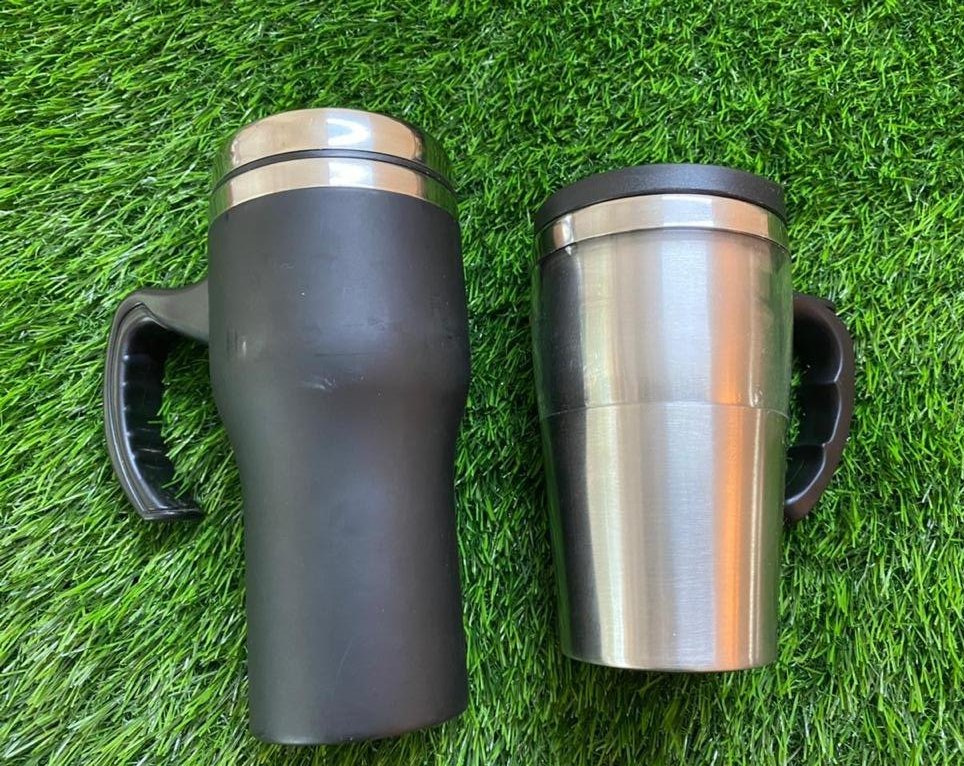 Black Printed Travel mug, Capacity: 400ml