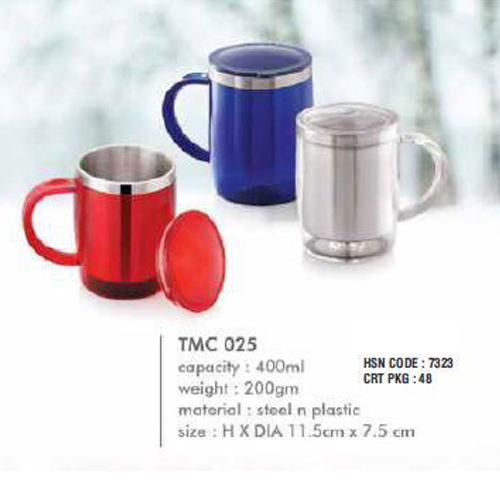 Metal Thermo Mug, Size: 11.5cm X 7.5cm HxDIA