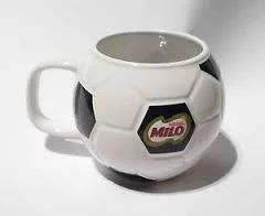 White Football Shape Printed Mug