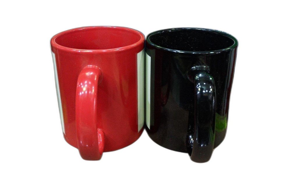 Red and Black Plain Radium Mug Clowning, For Gifting, Capacity: 325 ml