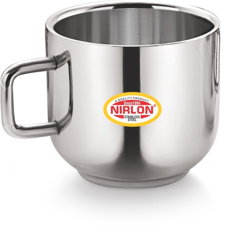 Nirlon Stainless Steel Apple Plain Tea Cups