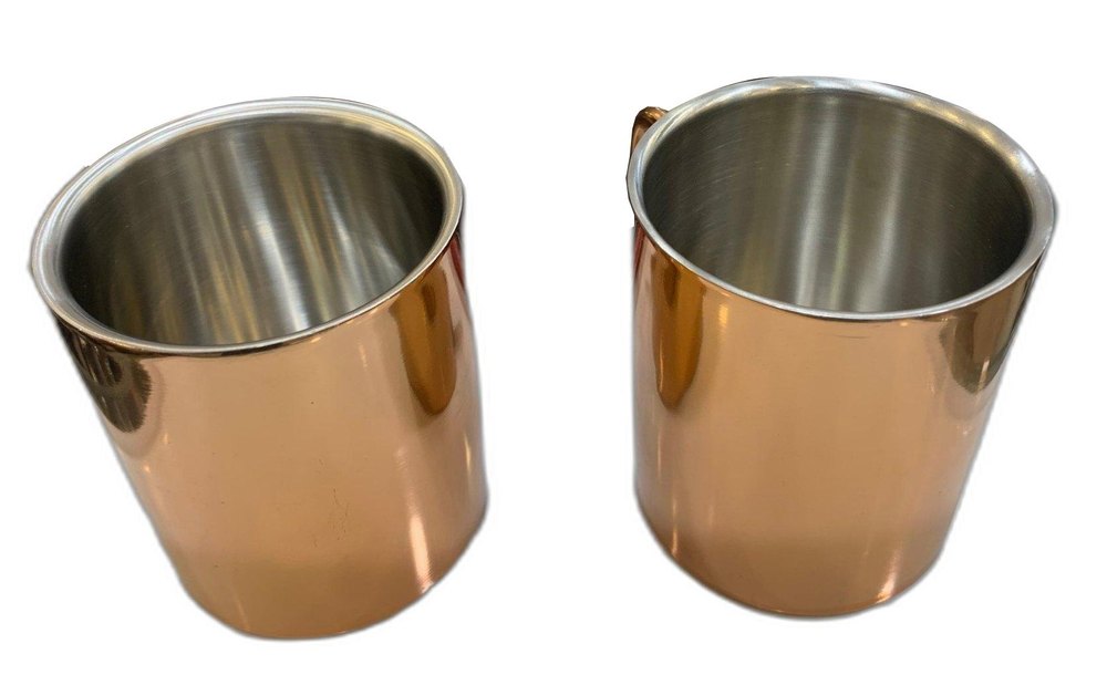 Rose Gold Plain FNS Stainless Steel Coffee Mug Set, Capacity: 250ml, Size/Dimension: 3inch