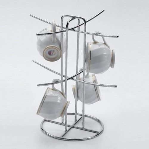 Peacock Revera Stainless Steel Small Cup Tree, For Home, Packaging Type: Packet