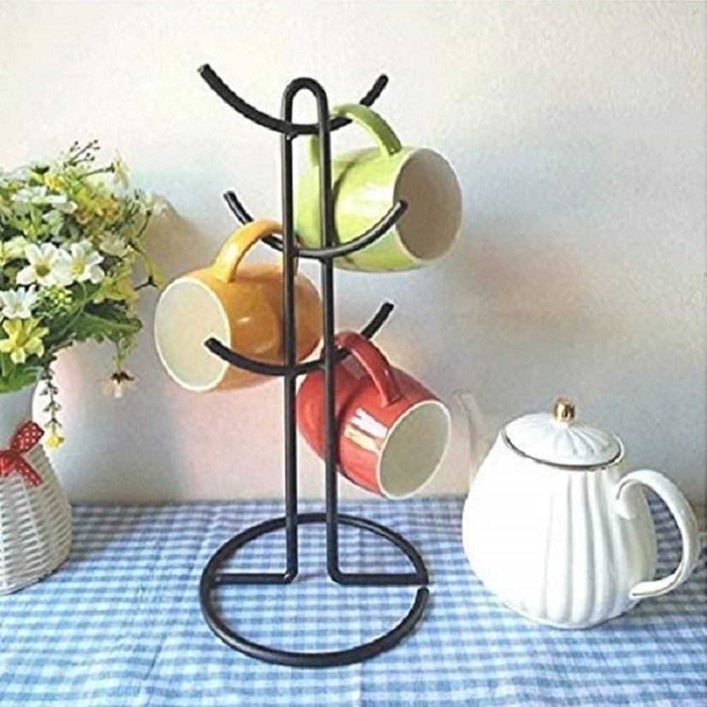 Black Metal Mug Tree, For Home