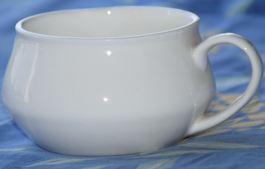 sunny White Ceramic Soup Mug