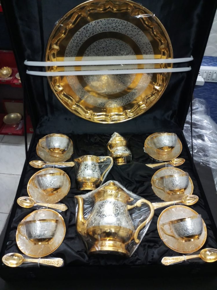 20 Brass Tea Set / Lemon Set, For Home, Size: 20x22x4