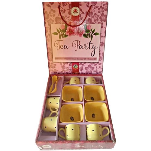 Royal Gold 14 Pieces Plastic Tea Set, for Home
