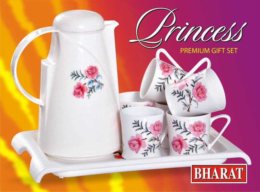 Modern White Plastic Tea Set