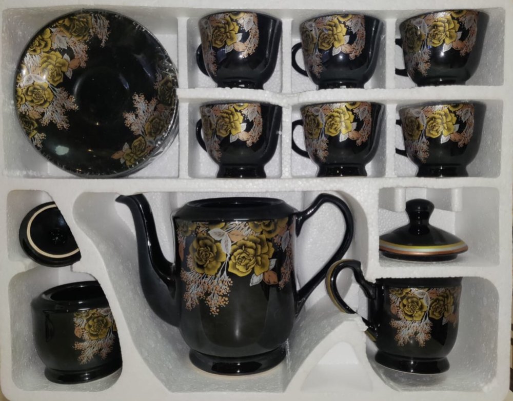 DC Modern Tea Set Black Trf, For Home