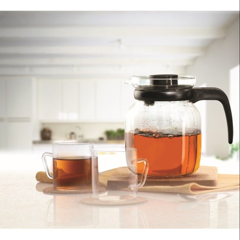 Borosil Glass Classic Tea Set (Carafe with Mug), For Office