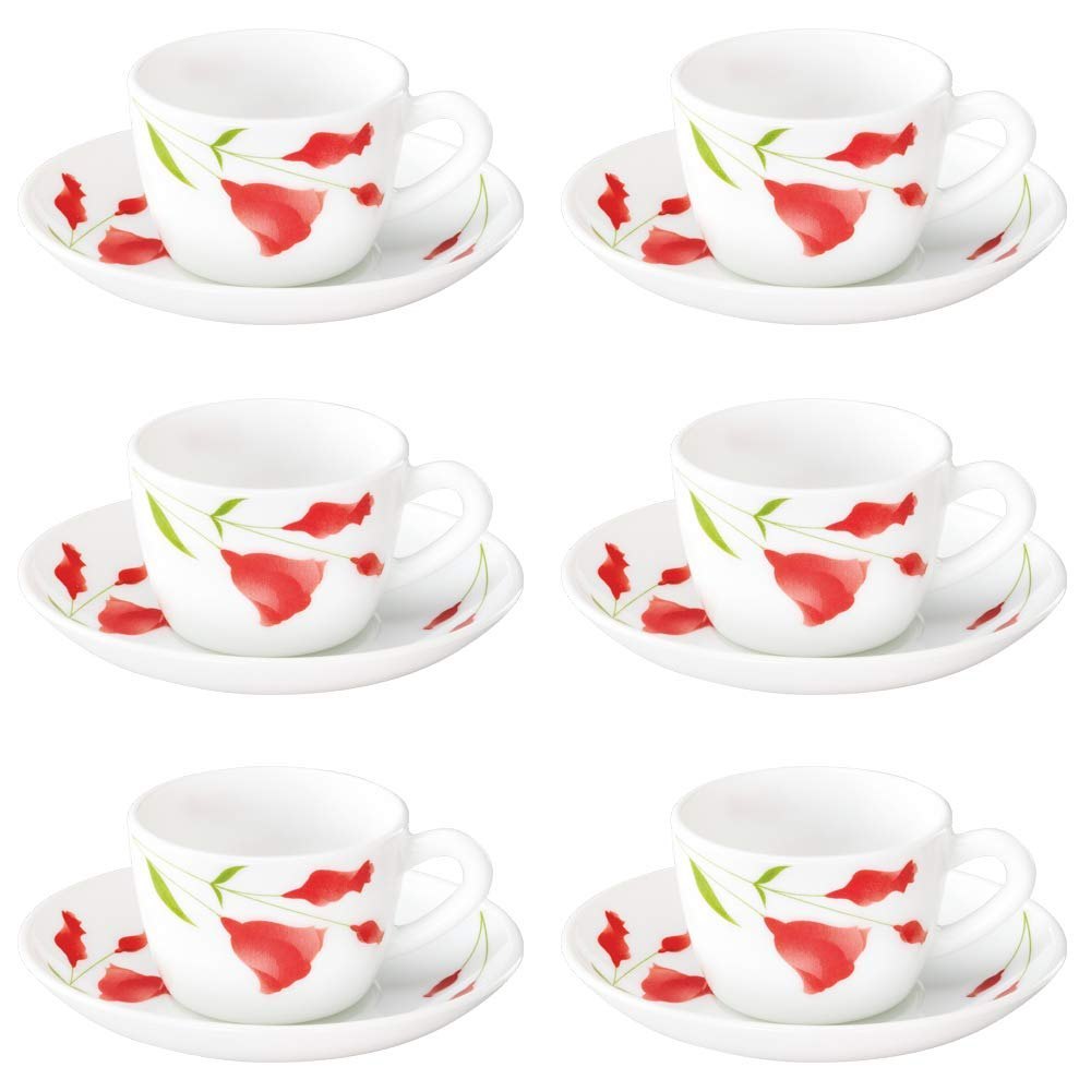 Glass Borosil Diana Saucer Cup Set