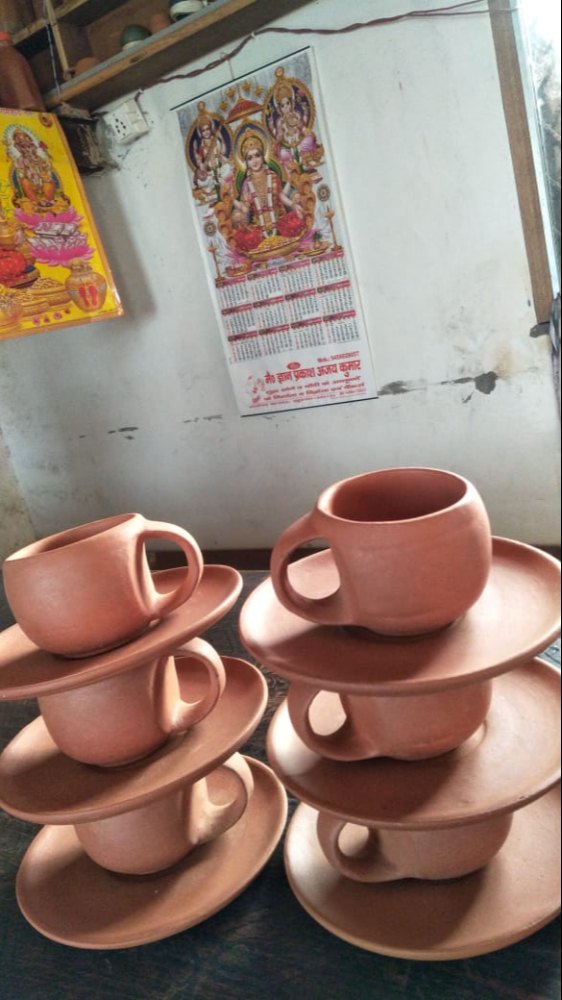 Brown Red Clay Cup Set, for Home