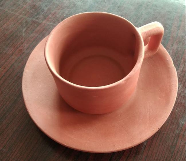Natural Red Tea Cup & Saucer, Size: 150ml
