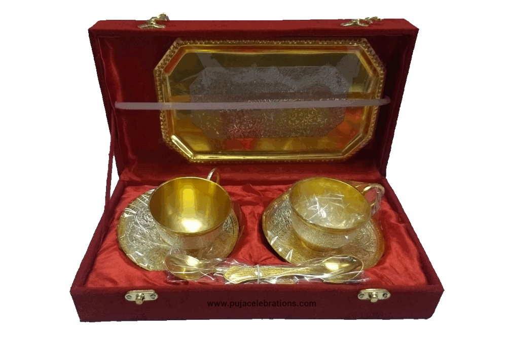 Silver Gold Plated Cup & Saucer