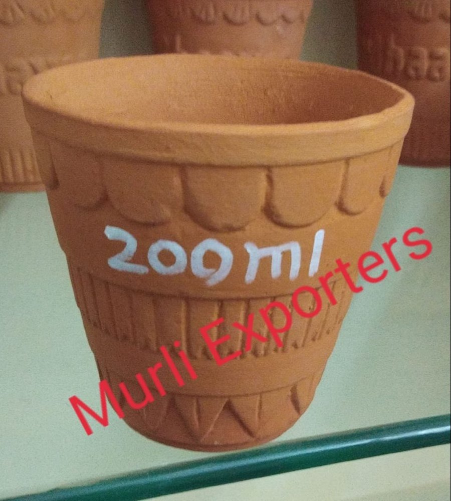 MURLI EXPORERS Brown Clay Tea Glass, For Restarurant, Size: 200 Ml