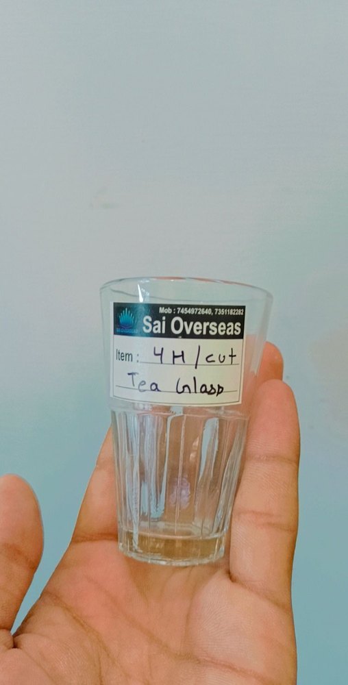 sai Overseas Trasparent Glass Tea Glass 70 Ml