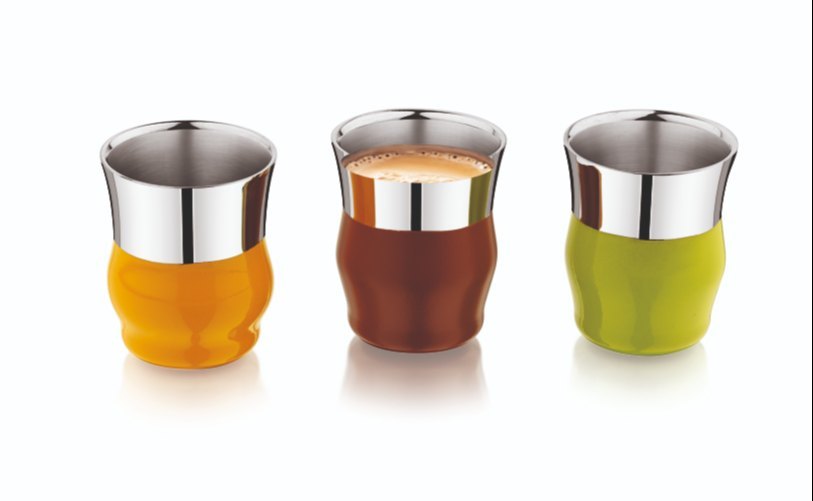 Mirror Polished Silver Ss Tea Glass, Capacity: 125ML, Grade: 304