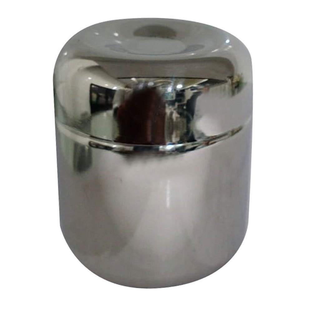 Silver Mirror Polish Stainless Steel Tea Container, Material Grade: SS202, Capacity: 150 G