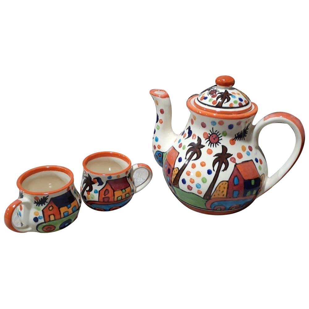 Hand Painted Ceramic Chinese Tea Set, For Home