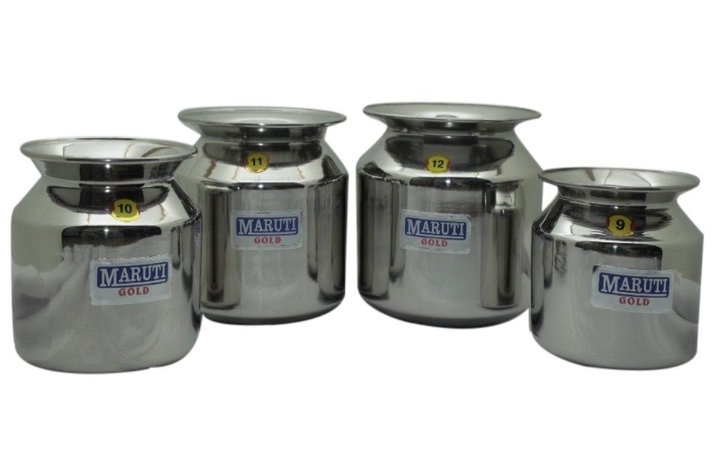 4 Silver Stainless Steel Milk Pot, For Home