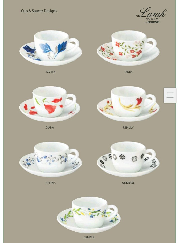 Ceramic Tea Cup Saucer Set, for Home, Office