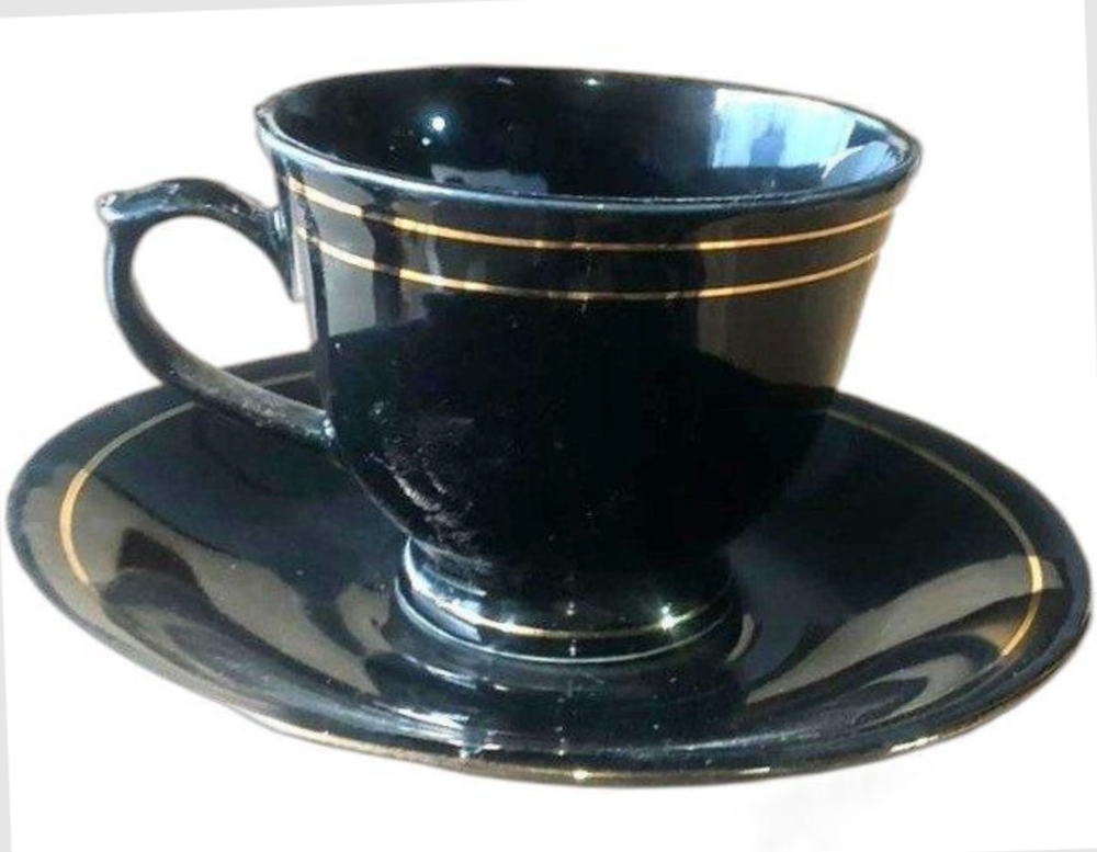 Plain Black Bone China Cup Set, For Kitchen Ware, Capacity: 150ml