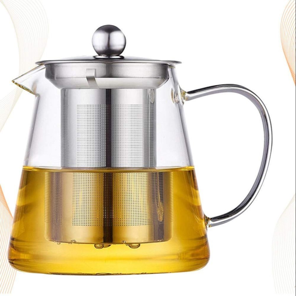 Home Usage Modern 550Ml Glass Tea Pot