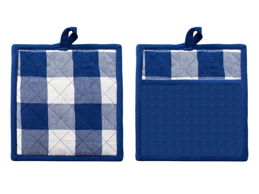 Black Lushomes Buffalo Checks Kitchen Hot Pot Holder, Size: 9 X 8