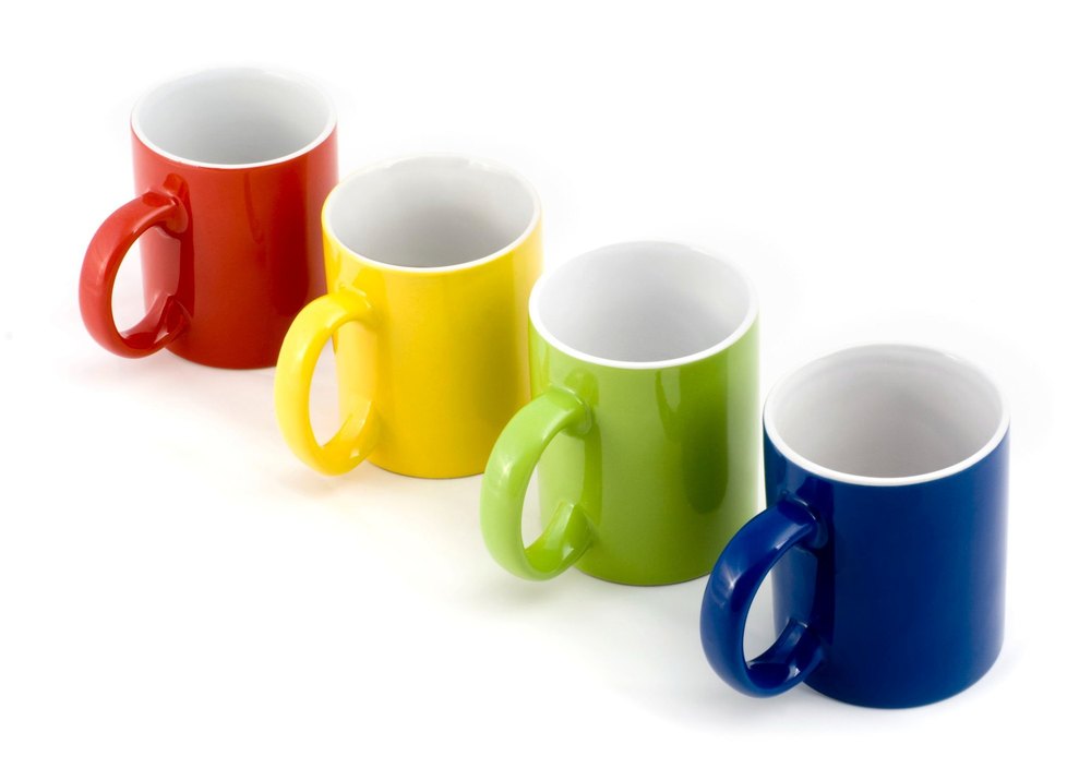 Multicolor Ceramic Coffee Cup Set, Size: 16x6cm