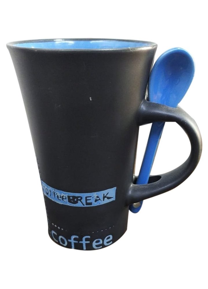 Plastic Black And Blue Coffee Cup Set, For Home, Size: 150ml