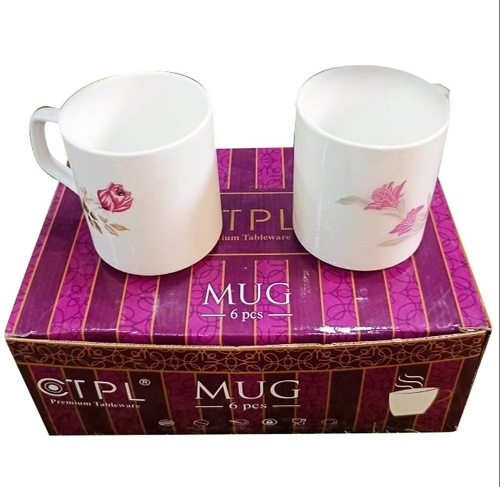 White Ceramic Coffee Cup Set