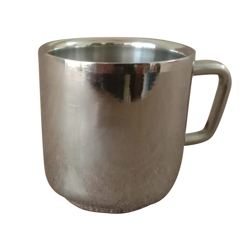 Silver Polished SS Coffee Cup, For Home, Capacity: 80ml