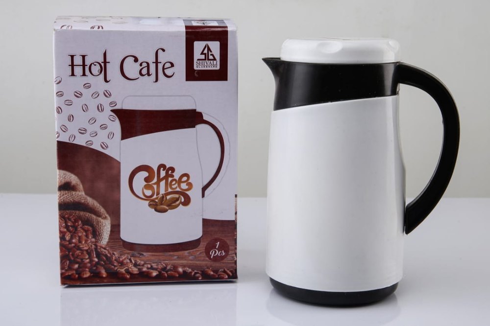 White And Black Round Plain Plastic Kettle, For Home