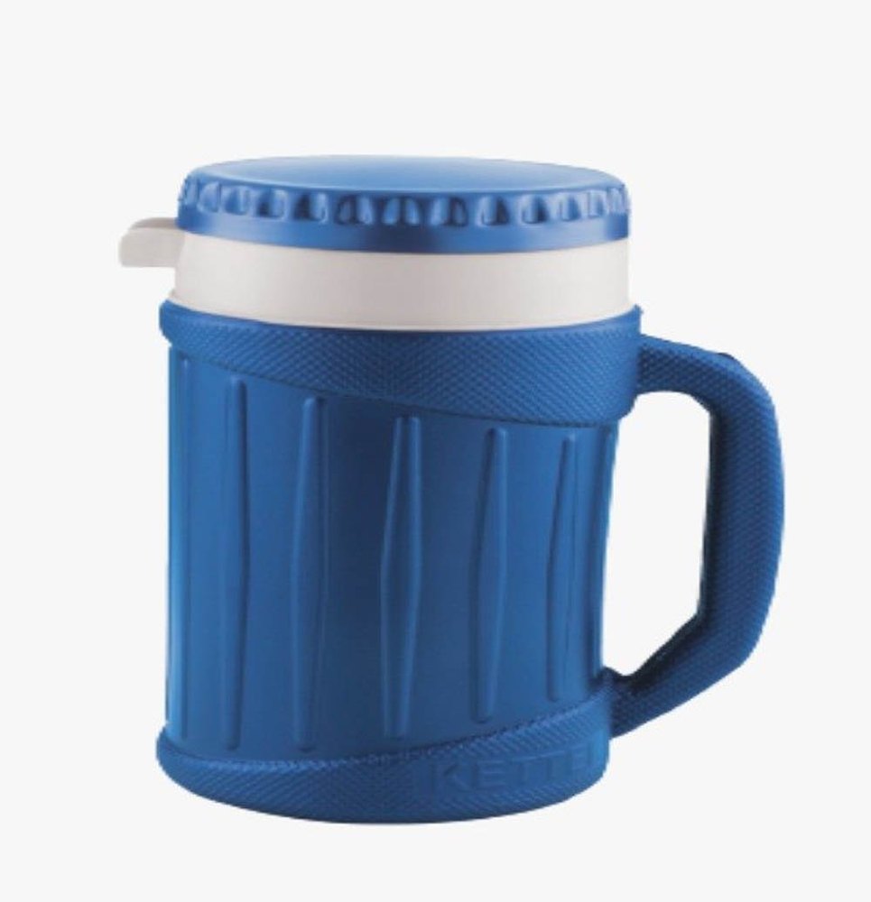 Plastic Round Blue Insulated Tea Kettle, For Hotel